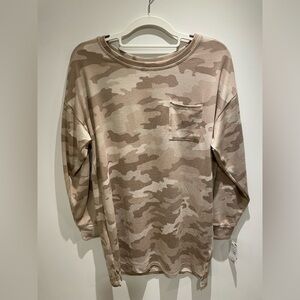 Jenni Tan Camouflage Long Sleeve Top